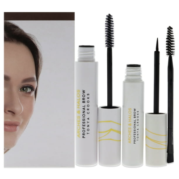 Arches and Halos 0.169oz Clear Brow Gel, 0.270 Brow Hero Tint, Brocha en ángulo de dos puntas Kit de Tinte Brow Hero - Marrón Neutro 3 Pc Arches and Halos 0.169oz Clear Brow Gel, 0.270 Brow Hero Tint, Brocha en ángulo de dos puntas 3 Pc