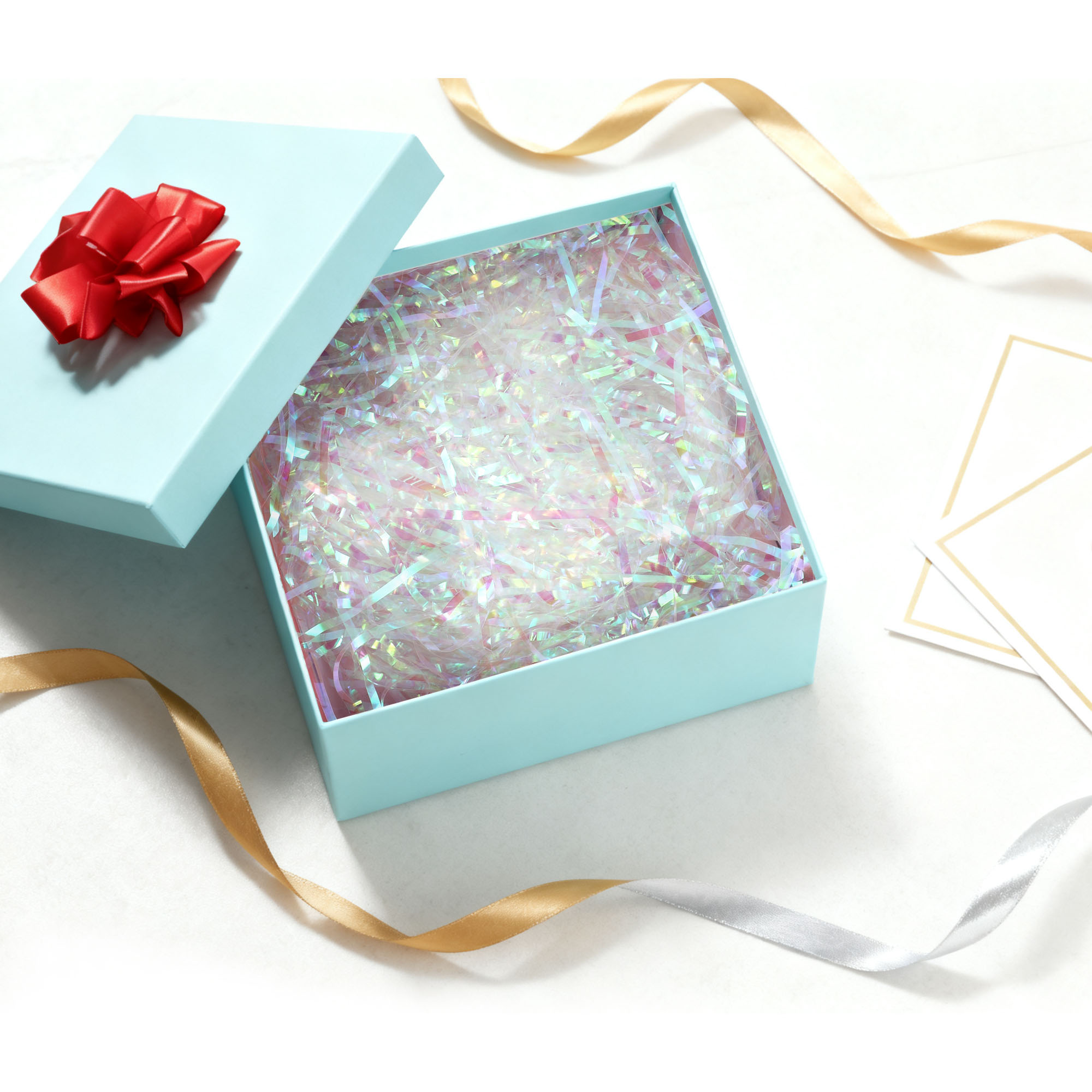 Unique Bargains 1.76 oz Raffia Grass Shredded Paper Filler for filling Gift Box White