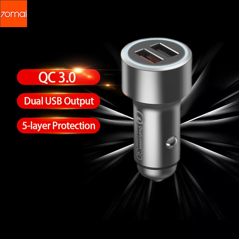 70Mai Dual USB Car Charger with Quick Charge and Togo Ubuy