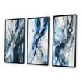 thumbnail image 4 of Designart "Ethereal Elixir Blue Grey Harmony I IX" Abstract Framed Wall Art Set Of 3 - Blue Abstract Frame Canvas Set For Living Room Decor, 4 of 8