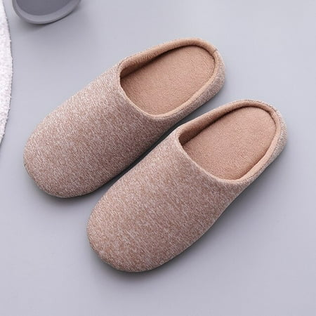 

CoCopeaunt Winter Indoor Women Slippers House Plush Soft Cotton Mens Slippers Non-slip Floor Shoes Home Couple Slides For Bedroom