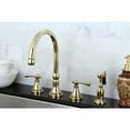 thumbnail image 6 of Kingston Brass Widespread Kitchen Faucets With Oil Rubbed Bronze KS2795BLBS, 6 of 7