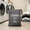 Gray, variant on Portable Travel Storage Bag With Zipper Closure,Water Resistant Oxford Fabric Organizer Tote For Laundry Clothing Accessories,Foldable Utility Carry Bag For Travel Camping Daily Storage