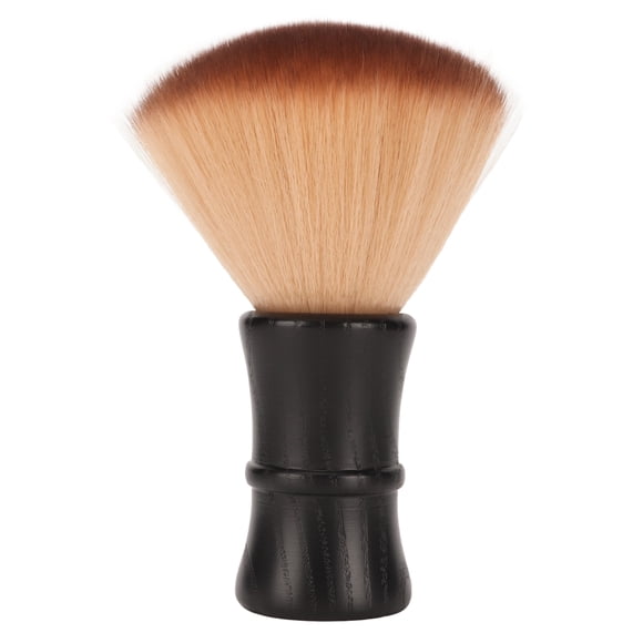 Cepillo para barba para hombre, de nailon suave, con mango de madera, para limpieza del cabello, color negro