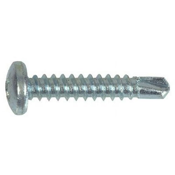1 Pound Box, #8 X 1/2", Zinc Coated, Pan Head Phillips Sheet Metal Screws, Hillman, 47153