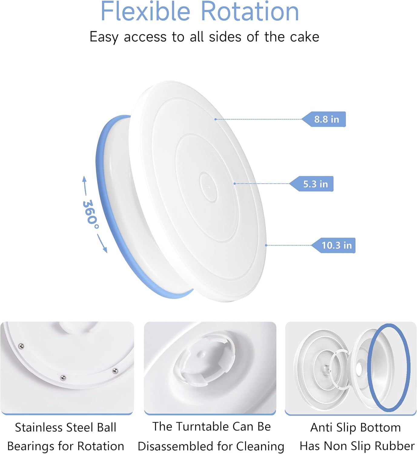 BSHAPPLUS 150 Pcs Cake Decorating Supplies Set – picture 5