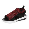 thumbnail image 2 of Verano señoras mujeres zapatos de suela gruesa boca de pescado sandalias de tela de red informales Wmkox8yii nm5682, 2 of 8