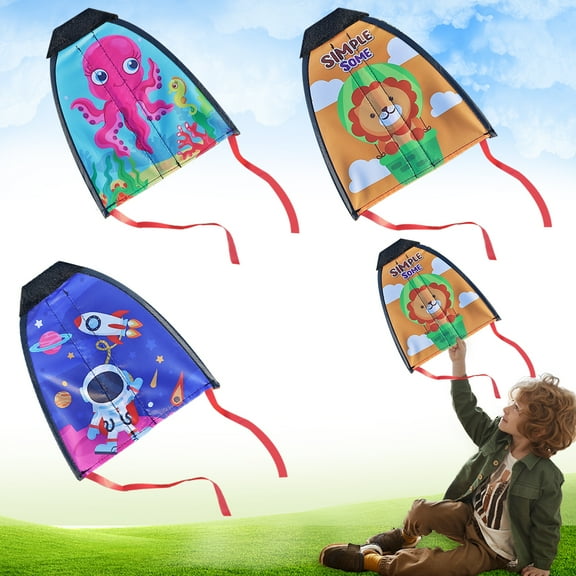 EASTIN 3 Pcs Children's Thumb Ejection Kite, Mini Slingshot Kite, Stringless Beach Kite Easy to Fly Waterproof Toys for Kids, Teens, Boys, Girls 4-18 Years Old,Small Funny Outdoor Sports Toys.