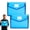 Blue, variant on 2 Pieces Plastic File Folders Envelope Expanding File Wallet Organizer Documents Folder with Snap Closure A4 Size Waterproof Transparent Pouch(Multicolor,Horizontal)