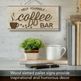 thumbnail image 5 of CounterArt "Coffee Bar" Brown Slatted Pallet Wood Wall Sign 12" by 6", 5 of 7