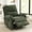 Green, variant on Christopher Knight Home Manual Recliner Chair with Massage, Swivel Rocker, Side Storage Pocket, Black