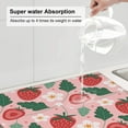 thumbnail image 5 of XMXT Microfiber Drying Mat, Cute Flower Strawberry Absorbent Dish Drying Mats for Kitchen Dishes Rack Pad, 16 x 18 inches, 5 of 9