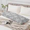 thumbnail image 3 of Grey Christmas Body Pillow Covers 20"x54", Xmas Snowflake White Soft Brushed Microfiber Breathable Throw Pillow Covers, Decorative Pillowcase with Zipper for Couch Sofa Bedroom Living Room, 3 of 3