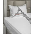 thumbnail image 2 of Ambesonne Black White Fitted & Top Sheet Set with Sham, Paris France Tour, Black White, 2 of 4