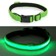 LAKWAR LED Dog Collar, USB Rechargeable with Water Resistant Adjustable Light Up Dog Collar, Super Bright Safety Light Glowing Collars for Small Medium Large Dogs
