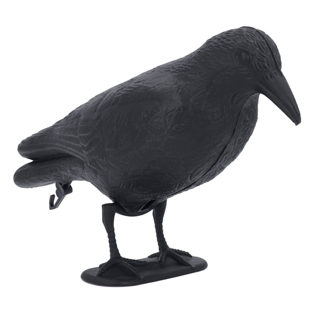 Señuelo De Cuervo De Plástico, Forma Completa, Señuelo De Cuervo Negro Resistente Al Envejecimiento Vivo Que Ahorra Tiempo Para Caza