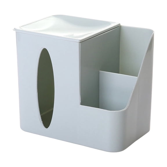 Qholemyo Simple Plastic Desktop Tissue Box (Multiple Colors Optional) - Multifunctional Storage For Small Items & Tissues In Living Room & Office