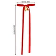 thumbnail image 3 of Adorno colgante de campanas rojas con lazo festivo | Decoración para árbol de Navidad y hogar | Tela y hierro | 20 x 6 cm, 3 of 5