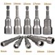thumbnail image 3 of 10 piezas de destornillador de 6-19 mm, adaptador de puntas hexagonal para destornillador de tuercas para taladro manual, destornillador eléctrico, llave de tubo (acero al cromo vanadio), 3 of 4