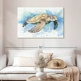 thumbnail image 2 of Elephant Stock Underwater Beige Turtle Wall Art - Horizontal Canvas Wall Art - Living Room Wall Decor - Animal Canvas - White And Yellow Decor - 45" x 30", 2 of 8