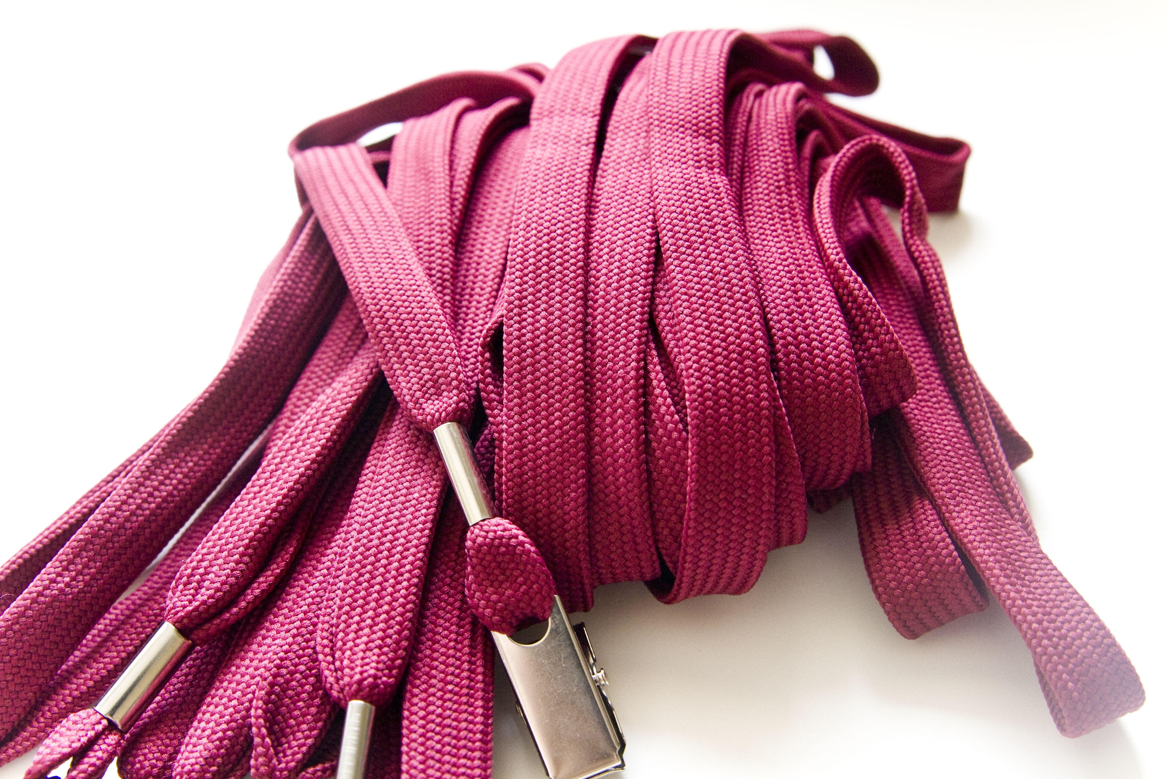 OnDepot Flat ID Neck Lanyards for Badges with Bulldog Clip, Maroon, 100 Pack
