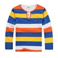 thumbnail image 2 of Big Boys Kids Long Sleeve Casual Striped Shirt Button Closure BU2,12-13Y, 2 of 4