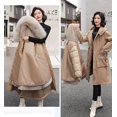 thumbnail image 4 of Ladies long down cotton winter warm jacket coat with detachable plush lining, 4 of 4