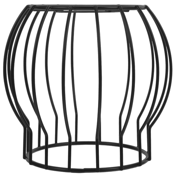 TABLZONE Wire Cage Light Cover Iron Lampshade Black 1Pcs