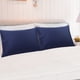 thumbnail image 4 of Funda de almohada de Algodón PiccoCasa Juego de 2 51x66cm Azul marino, 4 of 6