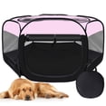 thumbnail image 1 of Corralito Portátil para Mascotas Día de la Mujer para Perros, Gatos y Conejos Rosa Talla L, 1 of 7