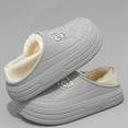 thumbnail image 4 of CHUMUD Women's Winter Slippers - Waterproof EVA Slides with Cozy Wool Lining & Ankle Cuff, Non-Slip Indoor Outdoor House Shoes, 4 of 5