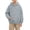 Gray-01, variant on Sentuca Kids Hoodies for Gilrs Boys Fleece Long Sleeve Warm Sweatshirts with Pocket Fashion Solid Color High Neck Pullover Tops Size 5Y