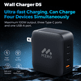 thumbnail image 2 of MIRO D5 GaN PD3.0 3C1A 100W Wall Charger, 2 of 6