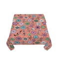 thumbnail image 5 of Wukai Color Flowers Waterproof Tablecloth for Kitchen Dining, Fits Square Tables for 2-4 Seats -54"x54", 5 of 7