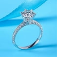 thumbnail image 3 of 2ct Engagement 6-claw CZ Band 925 Silver Women Jewelry Gift Wedding Ring Sz 4-10, 3 of 9