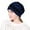 Blue, variant on Stylish Knitted Lace Turban Scarf Hat for Women Versatile Headwrap Hair Cover Baseball Cap