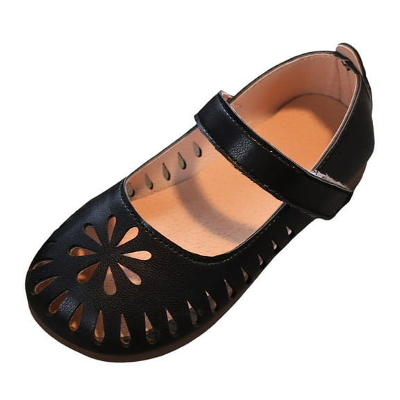 Gibobby Mary Jane Flats for Girls - Casual & Dress Ballet Shoes for School, Wedding, Party - Slip-On Soft Sole(Black,13)