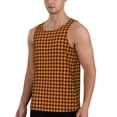 thumbnail image 2 of Logiee Black And Orange Houndstooth Print Men's Workout Tank Top,Quick Dry Workout Tank Top,Gym Muscle Tee,Fitness Bodybuilding Sleeveless T Shirt-4X-Large, 2 of 7