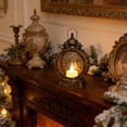 thumbnail image 5 of Vintage Clock-Style LED Lantern, Battery Operated Flameless Candle Light with Handle for Tabletop, Patio & Wedding Decor, 5 of 7