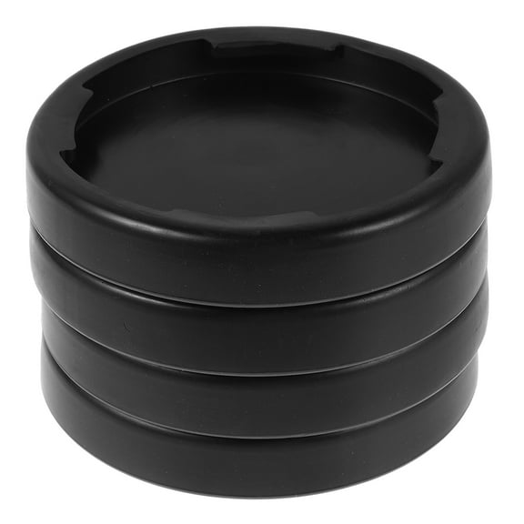 Raindrops Fitness Equipment Shock Absorption Pads Black Plastic for Home Use 4Pcs