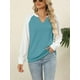 thumbnail image 4 of Sudadera EADINVE para mujer, casual, cuello en V, manga larga, holgada, 4 of 6