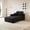 Black, variant on MAYEERTY Cloud Sectional Sofa, Plush Corduroy Modular Left Side Chaise, No Assembly Required,Gray