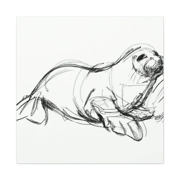 Harp Seal Neoclassicism - Canvas
