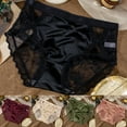thumbnail image 4 of Satin Silky Knickers Sexy Brief Women Underwear Lace See Though Panties Seamless, 4 of 11