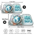 thumbnail image 3 of Kdxio Let's go Travel Print Windshield Sun Shade,UV Rays and Sun Heat Protection,Sunshade for Car Windshield,Car Shade Front Windshield - Small, 3 of 6