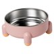 thumbnail image 5 of Cuenco de alimentos de agua cuenco mascota práctica fácil de limpiar elegante acero inoxidable múltiples comiendo alimentador sin deslizamiento plato Amarillo rosa, 5 of 8