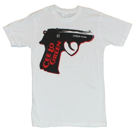 Cee Lo Green Mens T-Shirt - Love Gun Image on White (Small)
