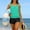 Green, variant on Ynynloco Tankini Swimsuit for Women Modest Two Piece Bathing Suit Scoop Neck Tummy Control Swim Suits with Boy Shorts