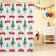 thumbnail image 2 of Erosebridal Christmas Truck Shower Curtain 72Wx84L, Christmas Tree Bathroom Shower Curtain, White Tree, 2 of 5