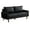 Black, variant on Hybition Faux Leather Sofa Modern Couch with Wooden Legs Brown